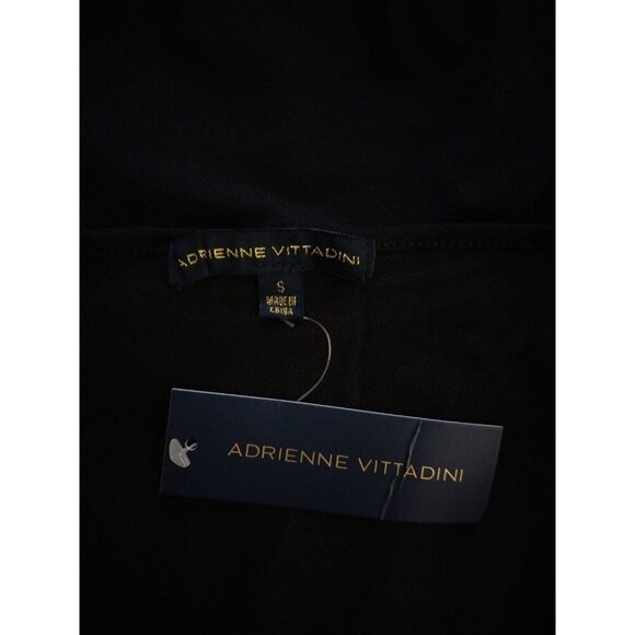 Black short sleeve blouse with lace on the shoulders by Adrienne Vittadini, NWT. - Picture 4 of 8